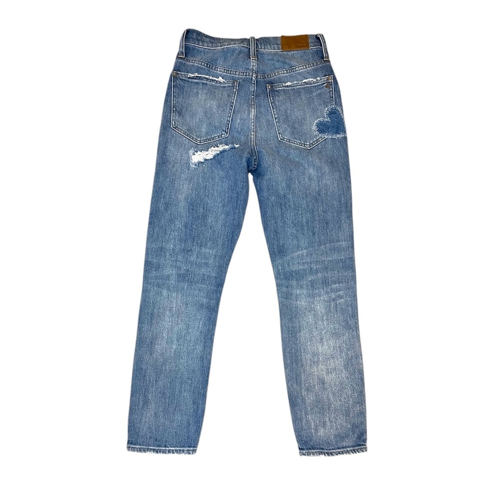 MADEWELL | The Perfect Vintage Distressed Heart Patched Feminine Jeans Size 26